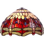 Abat - jour tiffany en vrac s�rie belle rouge d - 30cm
