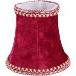 Abat - jour tissu clip e14 flanelle bleue / rouge applique murale bougie table