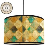 Abat - jour en tissu, tambour abat - jour, abat - jour cylindrique, lampe vintage, appliques murales ...
