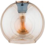 Abat - jour en verre ambr�, globe alfa e27