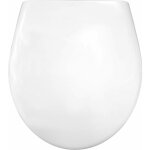 Abattant wc blanc � descente ralentie ? entraxe de fixation r�glable 7 � 16 cm ? largeur 35. 5 cm ? longueur ...