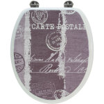 Arvix - abattant de toilette en bois compress mdf carte postale siege wc standard