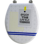 Arvix - abattant de toilette en bois compress� mdf cuvette wc standard charni�res inox