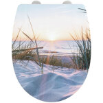 Abattant wc baltic wenko, avec frein de chute anti - bruit, lunette wc clipsable fixation inox fix - ...