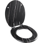 Abattant de wc en bois avec fermeture amortie, couvercle de haute qualit� supportant jusqu'� 250 kg, ...