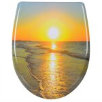 Abattant wc couvercle avec abaissement automatique thermodurcissable sunrise