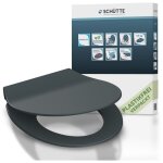 Sch�tte ? abattant wc extra fin en duroplast anthracite ? frein de chute silencieux ? dimensions 380 ...