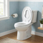 Abattant wc forme o, clipsable, universel, avec r�ducteur enfant, poign�e, frein de chute, ur�a - duroplast, ...