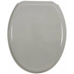 Abattant wc mdf cleo gris - charnires inox - msv