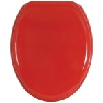 Abattant wc mdf cleo rouge - charni�res inox msv