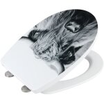Abattant wc original yak wenko frein de chute, fixation acier inox, patin anti glisse, installation facile ...