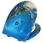 Helloshop26 - abattant wc si�ge de toilette en plastique thermodurcissable charni�res en acier inoxydable ...