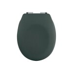 Spirella - abattant wc thermo dur avec frein de chute neela vert fonc mat - charnires abs chrom