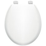 Olfa - abattant wc tradition double blanc  descente manuelle et revtement anti - bactrien silver skin ...