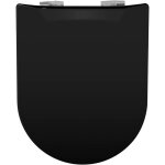 Olfa - abattant uni wood slim double avec descente assistée noir 36. 5x48 cm Olfa - abattant uni wood slim double avec descente assistée noir 36. 5x48 cm