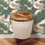 Homemaison - abattant olfa wood slim  descente assiste - effet mtal cuivre 47. 5x36. 5 cm