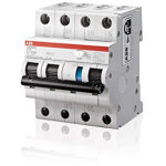 Abb - disjoncteur diff�rentiel magn�to - thermique 16a 4p, sensibilit� 30ma, montage rail din, ds203nc ...