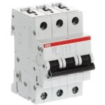 Abb - disjoncteur s203l 3p, 16a, pouvoir de coupure 6 ka ( prix pour 1 )