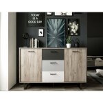 Abitare - buffet 160 x 86 h cm chêne clair et gris - chioggia Abitare - buffet 160 x 86 h cm chêne clair et gris - chioggia