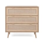 Commode 80x40 cm chne clair avec trois tiroirs - agrigento