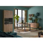 Abitare - meuble  colonne 194 cm chne avec une porte et cinq tagres - sanremo