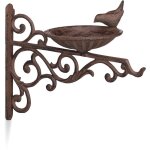 Abreuvoir en fonte mangeoire oiseaux jardin querre mural porte bain oiseaux dco hxlxp: 24x28x14 cm, ...
