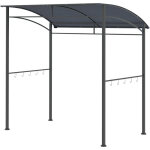 Abri de barbecue, protection contre la pluie, avec crochets pour ustensiles, structure en acier, gris, ...
