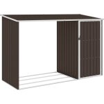 Vidaxl - abri  bois de jardin marron 245x98x159 cm acier galvanis