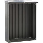 Abri � b�ches forgia gris graphite en acier galvanis� 150x77x200 cm - hesp�ride