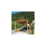 Abri deux pentes, 350cmx750cm, bois douglas franais, carport, auvent, abri camping - car