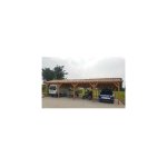 Abri deux pentes faitage dcal, 600cmx1150cm, bois douglas franais, carport, auvent, abri voiture