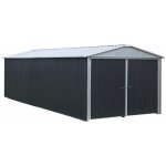 M&s - abri garage métal gris yardmaster 20, 72 m² + kit d'ancrage M&s - abri garage métal gris yardmaster 20, 72 m² + kit d'ancrage