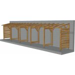 Jardinatoire - abri jardin 10m - non couvert - sans fond - cl3 marron Jardinatoire - abri jardin 10m - non couvert - sans fond - cl3 marron
