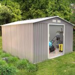 Concept - usine - abri de jardin 10, 85 m� en acier gris sancy