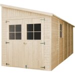 Abri de jardin en bois naturel (avec paroi latrale) plus les planchers imprgn - stockage extrieur ...