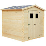 Timbela - abri de jardin en bois avec sol trait - stockage extrieur i236xl226xh218 cm / 4. 33 m2 petit ...