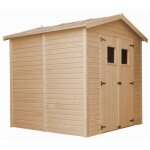 Abri de jardin en bois naturel plus les planchers imprgn - stockage extrieur avec fentres h228x222x233 ...