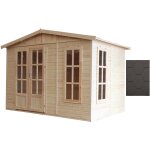 Abri de jardin en bois 6 m2 - l332xp222xh232cm - cabanon jardin ext�rieur avec sol - maison d'�t� avec ...