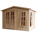 Timbela - abri de jardin en bois 6 m2 - l332xp222xh232cm - cabanon jardin extrieur avec sol - cabane ...