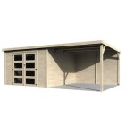 Abri jardin bois 'delices' avec extension - 17. 44 m² - 5. 71 x 3. 05 x 2. 02 m - 28 mm Abri jardin bois 'delices' avec extension - 17. 44 m² - 5. 71 x 3. 05 x 2. 02 m - 28 mm