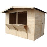 Abri de jardin en bois gardiun laia kiosque 8, 84 m² 336x263x232 cm en panneaux de bois avec comptoir ... Abri de jardin en bois gardiun laia kiosque 8, 84 m² 336x263x232 cm en panneaux de bois avec comptoir ...