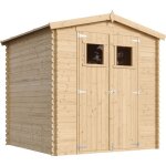 Timbela - abri de jardin en bois avec sol trait - stockage extrieur i216xl206xh218 cm / 3. 53 m2 petit ...