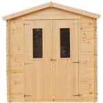Abri de jardin en bois avec sol trait� - timbela m343c + m343g - stockage ext�rieur i216xl206xh218 cm ...