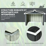 Mh - abri de jardin - garage pour robot - tondeuse ariana gris et blanc Mh - abri de jardin - garage pour robot - tondeuse ariana gris et blanc