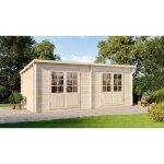 Alpholz ? abri de jardin bois maria twin ? 28 mm �paisseur paroi ? dimensions 598 x 272 cm ? 2 portes ...