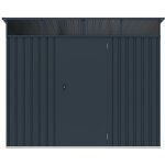 Abri de jardin m�tal en acier galvanis� - 0, 4 mm - gris anthracite 6, 6 m� - clafton