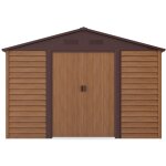 Abri de jardin m�tal en acier galvanis� effet bois - 11, 75 m� - arsego