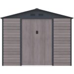 Vente - unique - abri de jardin métal en acier galvanisé effet bois gris 5, 40 m² - adelmo Vente - unique - abri de jardin métal en acier galvanisé effet bois gris 5, 40 m² - adelmo