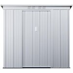 Vente - unique ? abri de jardin m�tal 2, 32 m� en acier galvanis� ? double porte coulissante ? grilles ...