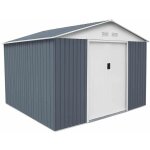 Abri de jardin en m�tal gardiun bristol 7, 74 m� 241x321x205 cm ext. acier galvanis� gris anthracite
